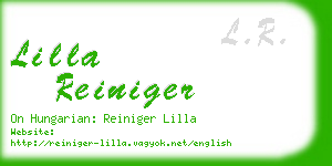 lilla reiniger business card